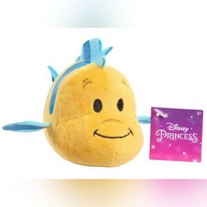 Disney Princess The Little Mermaid Flounder Plush: Polyester Stuffed Fish Toy
